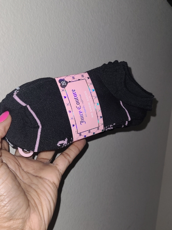 Juicy Couture Accessories - Juicy Couture Black & Light Pink Low-Cut Socks - Set Of 10